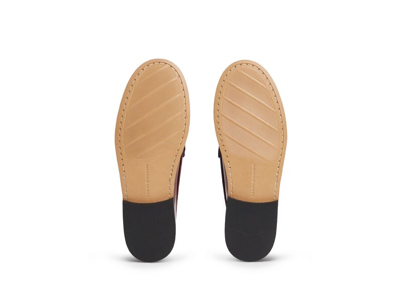 Tommy Hilfiger - Th Penny Bar Abrasivato Loafer - Rot 