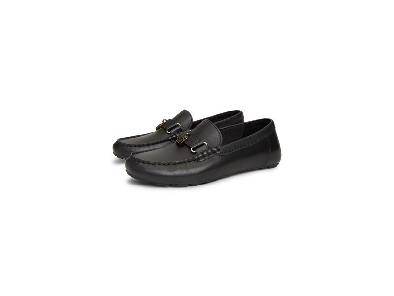 Tommy Hilfiger - Th Enamel Charm Leather Mocassin - Schwarz 
