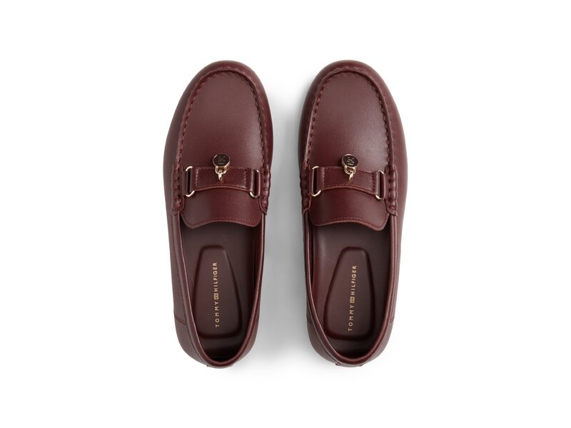 Tommy Hilfiger - Th Enamel Charm Leather Mocassin - Rot 