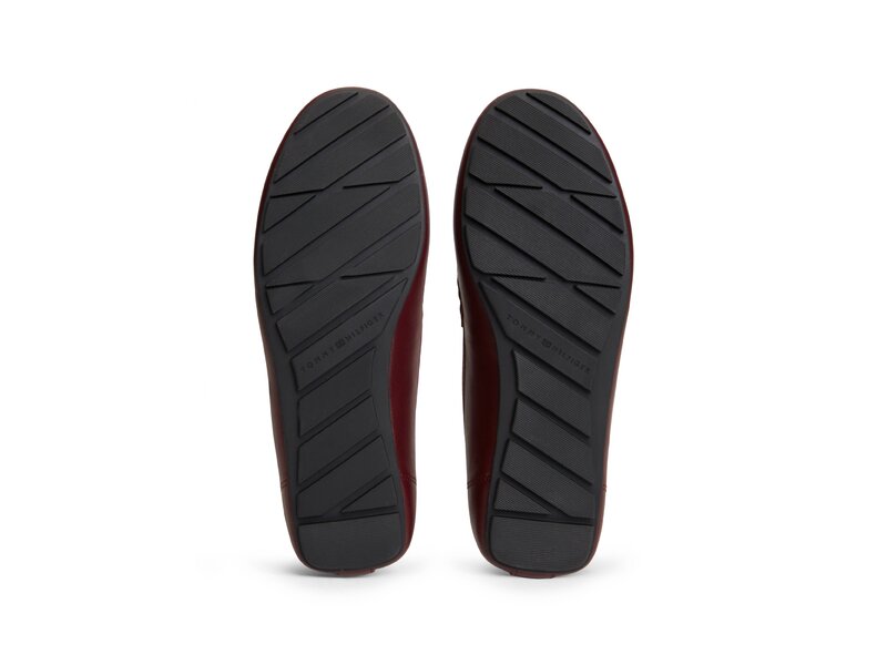 Tommy Hilfiger - Th Enamel Charm Leather Mocassin - Rot 