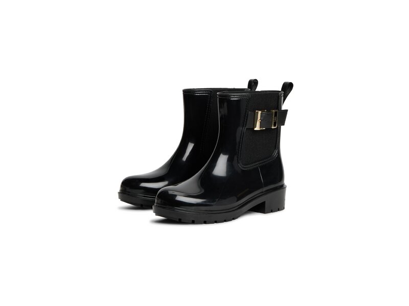 Tommy Hilfiger - Th Buckle Glossy Ankle Rain Boot - Schwarz 