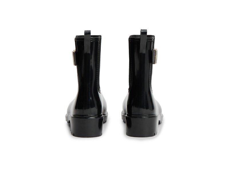 Tommy Hilfiger - Th Buckle Glossy Ankle Rain Boot - Schwarz 