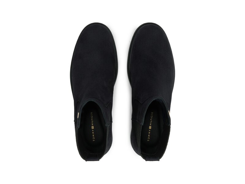 Tommy Hilfiger - Enamel Flag Suede Ankle Chelsea - Blau 