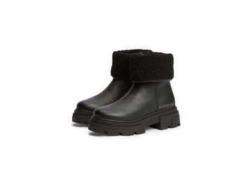 Tommy Hilfiger - Shearling Fold Chunky Ankle Boot - Schwarz