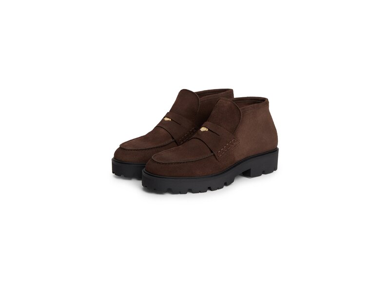 Tommy Hilfiger - Th Enamel Charm Loafer Boot - Braun 