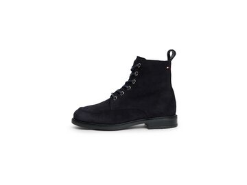 Tommy Hilfiger - Enamel Flag Suede Lace-Up Boot - Blau
