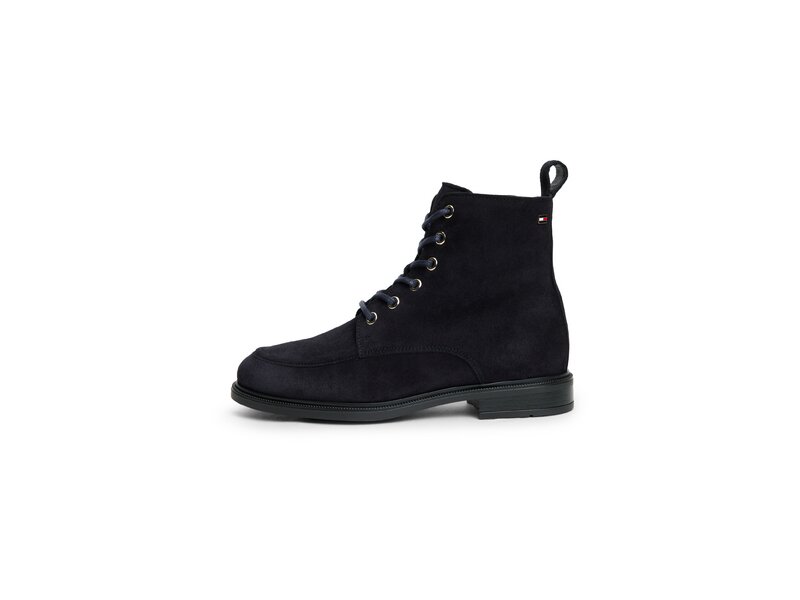 Tommy Hilfiger - Enamel Flag Suede Lace-Up Boot - Blau 