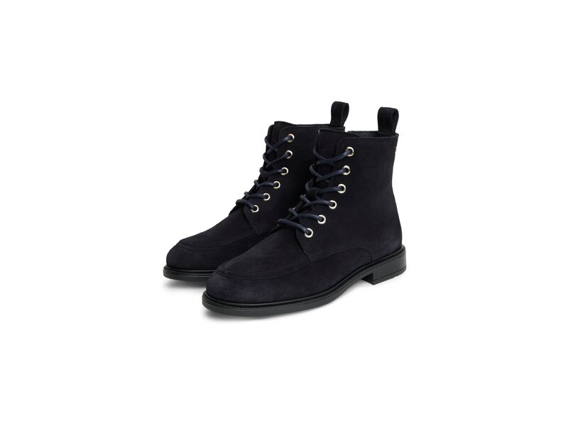 Tommy Hilfiger - Enamel Flag Suede Lace-Up Boot - Blau 