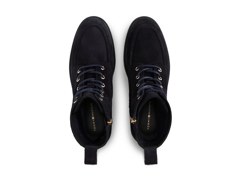 Tommy Hilfiger - Enamel Flag Suede Lace-Up Boot - Blau 