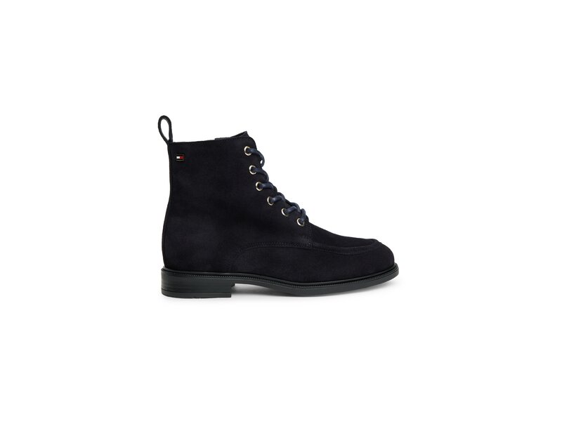 Tommy Hilfiger - Enamel Flag Suede Lace-Up Boot - Blau 