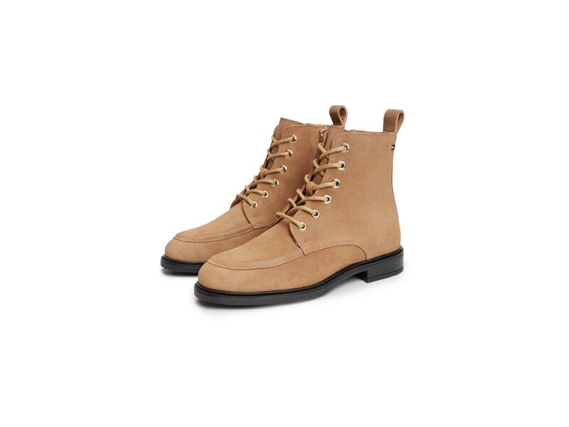 Tommy Hilfiger - Enamel Flag Suede Lace-Up Boot - Gr&uuml;n 