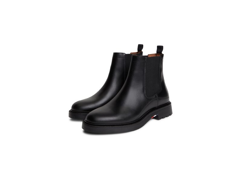 Tommy Hilfiger - Corporate Casual Lth Chelsea - Schwarz 