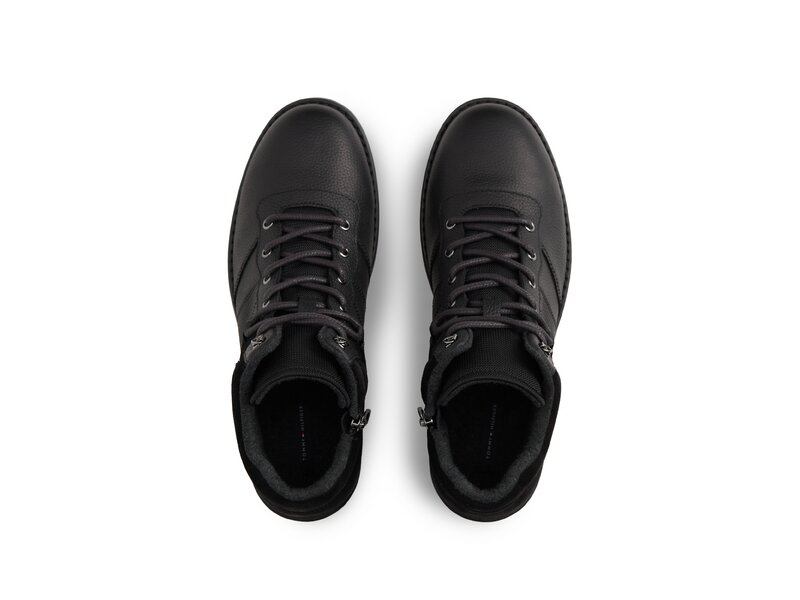 Tommy Hilfiger - Corporate Outdoor Warm Lth Boot - Schwarz 