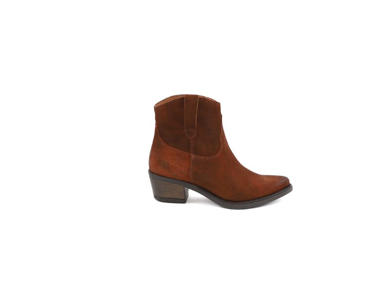 Apple of Eden - Western Ankle Boot - EVIE 51 RUST - Braun 