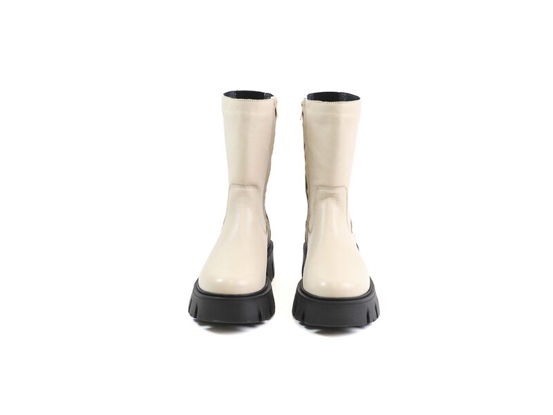 Apple of Eden - Chunky Zip Boot - GENEVA 68 IVORY - Beige 