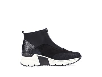 Rieker - Stiefel: Wildebuk/Microstretch - Schwarz