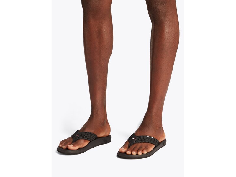 Tommy Hilfiger - MOLDED HILFIGER WEB BEACH SANDAL - Schwarz 