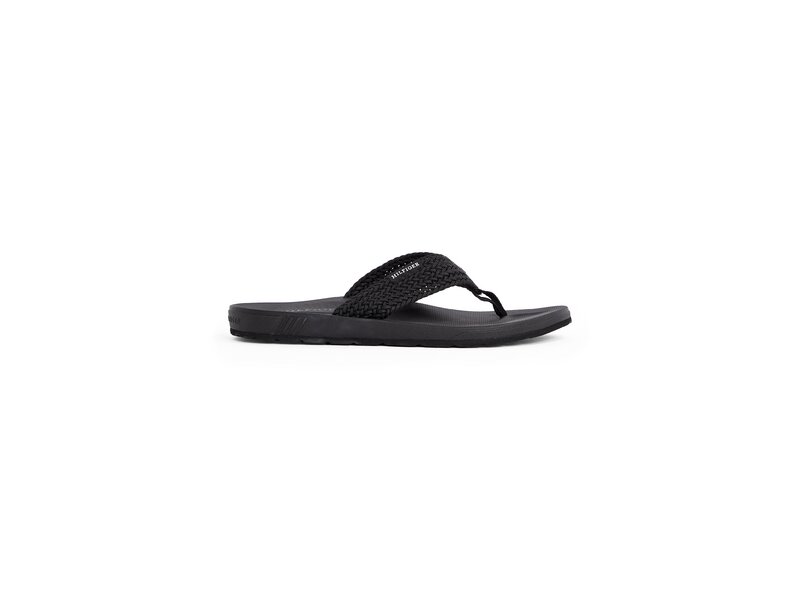 Tommy Hilfiger - MOLDED HILFIGER WEB BEACH SANDAL - Schwarz 