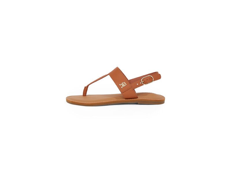 Tommy Hilfiger - LEATHER THONG SANDAL - Braun 