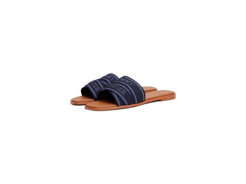 Tommy Hilfiger - TOMMY HILFIGER WEBBING MULE - Blau 