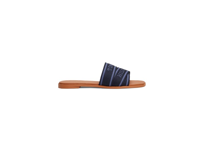 Tommy Hilfiger - TOMMY HILFIGER WEBBING MULE - Blau 