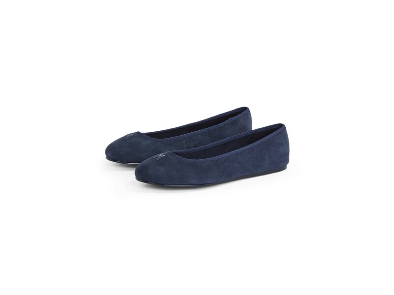 Tommy Hilfiger - TH HARDWARE SUEDE BALLERINA - Blau 