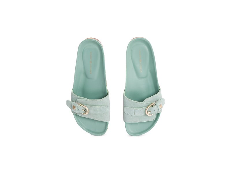 Tommy Hilfiger - SOFT SUEDE ADJUSTABLE MULE - Grün 