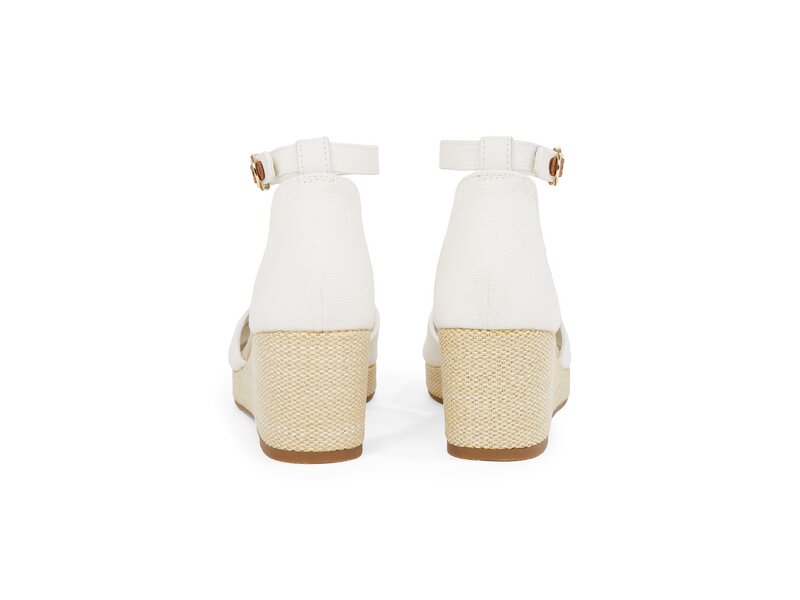 Tommy Hilfiger - FLAG CLOSED TOE MID WEDGE ESPAD - Weiß 
