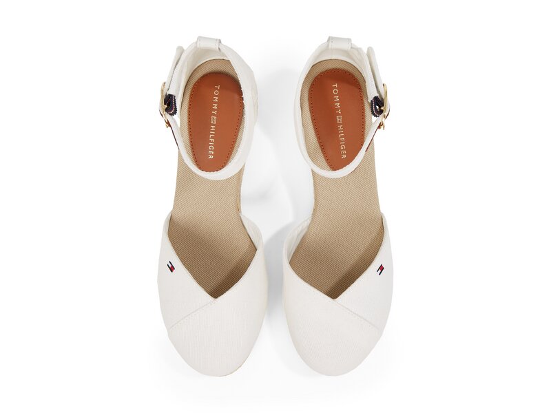 Tommy Hilfiger - FLAG CLOSED TOE MID WEDGE ESPAD - Weiß 