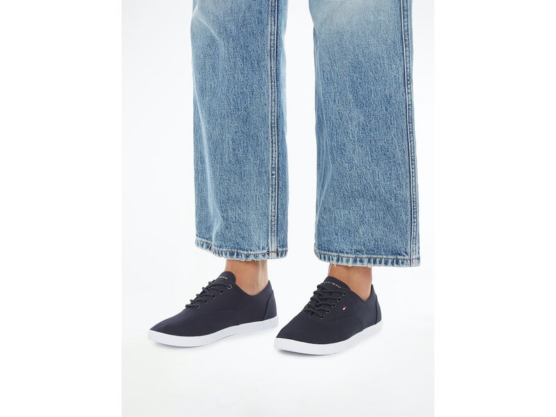 Tommy Hilfiger - Canvas Lace Up Sneaker - FW0FW07805/DW6 - Space Blue 