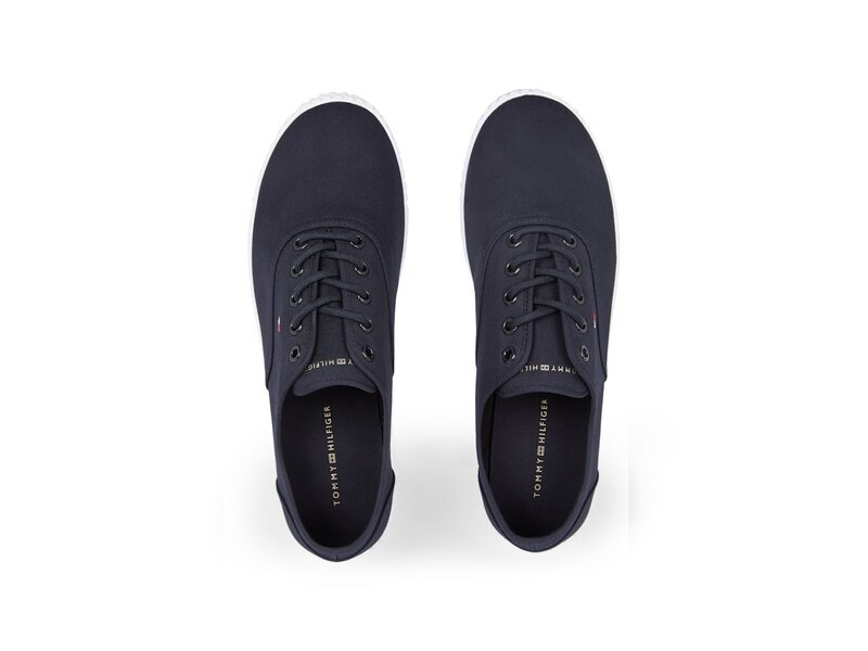 Tommy Hilfiger - Canvas Lace Up Sneaker - FW0FW07805/DW6 - Space Blue 