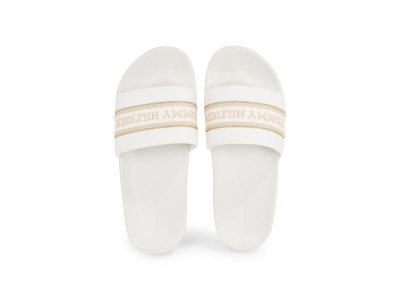 Tommy Hilfiger - Hilfiger Poolslide With Webbing - FW0FW07845/YBL - Ecru 