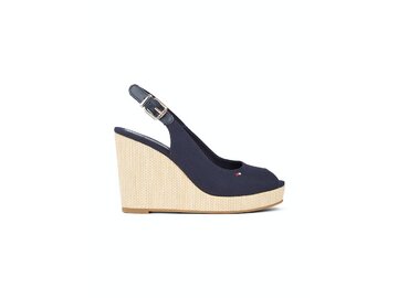 Tommy Hilfiger - Iconic Elena Sling Back Wedge - FW0FW04789/DW6 - Space Blue