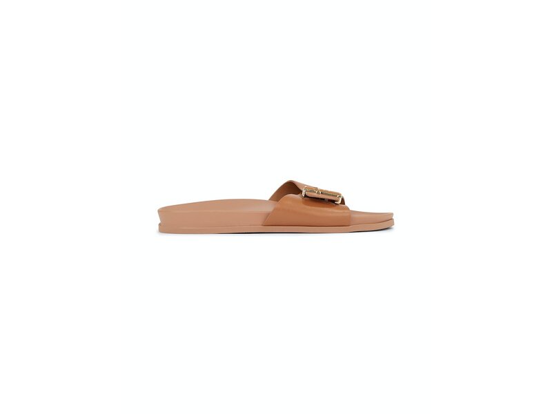 Tommy Hilfiger - Th Hardware Leather Flat Sandal - FW0FW07940/GU9 - Summer Cogna 